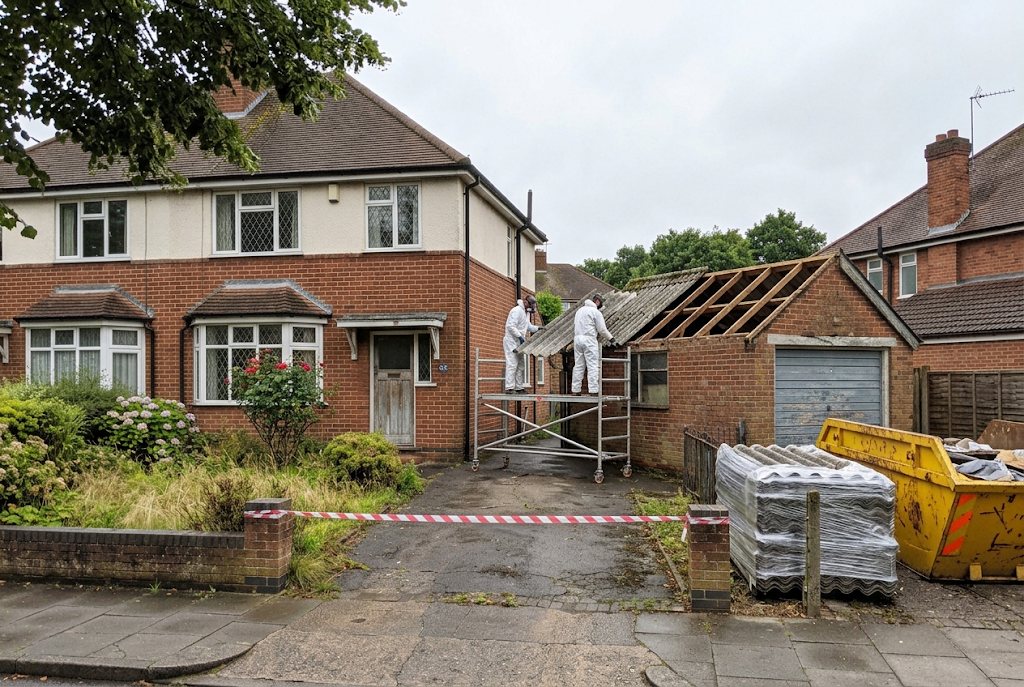 During: roof stripped back